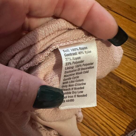 Ballet pink lace babydoll Blouse - Picture 8 of 8